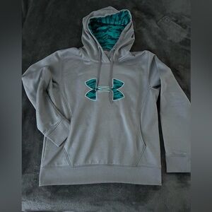 Women’s Under Armour Gray and Teal hoodie